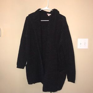 Oversized Black Chunky Cardigan